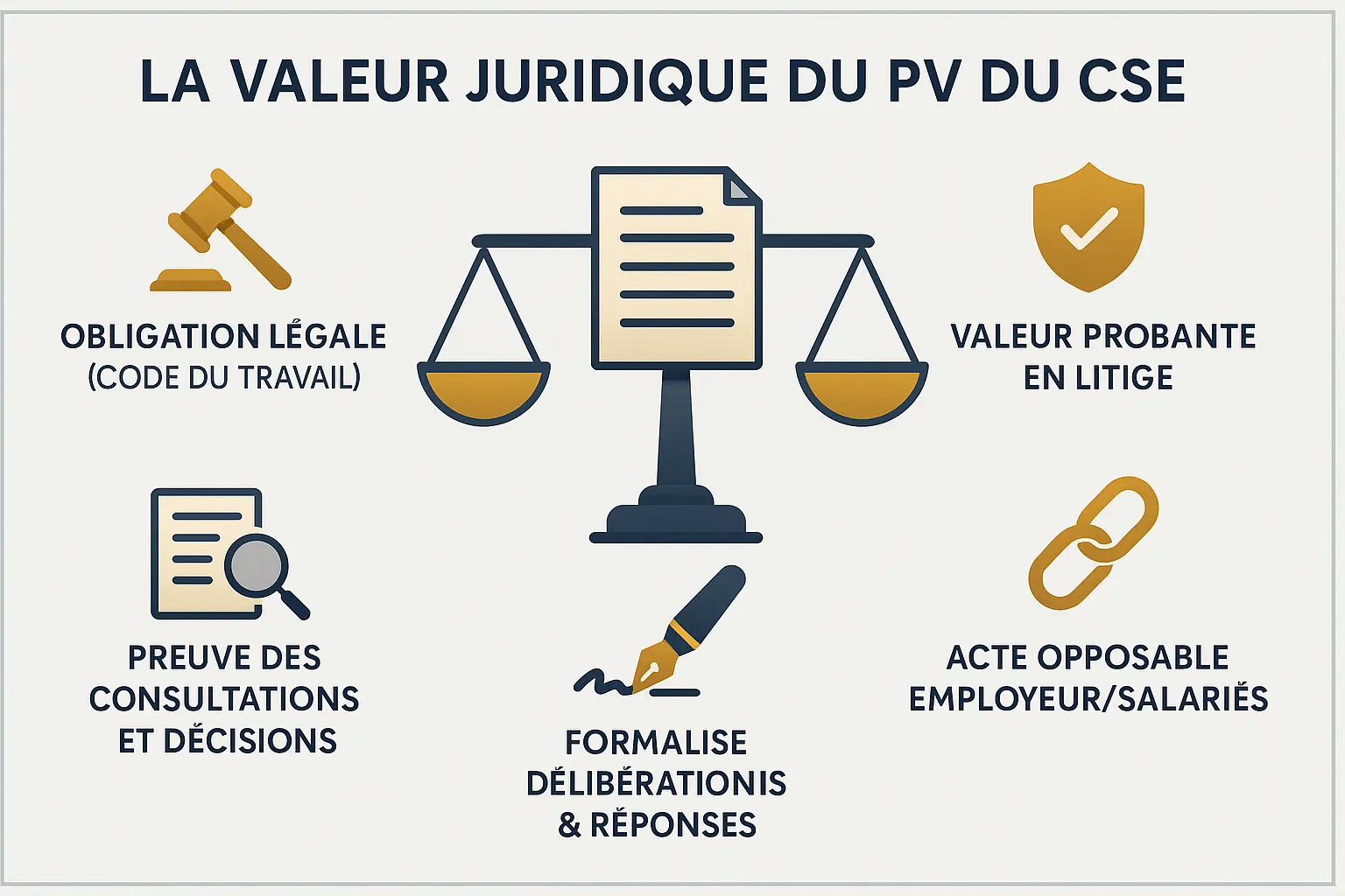 Synthèse sur la valeur juridique des PV du CSE
